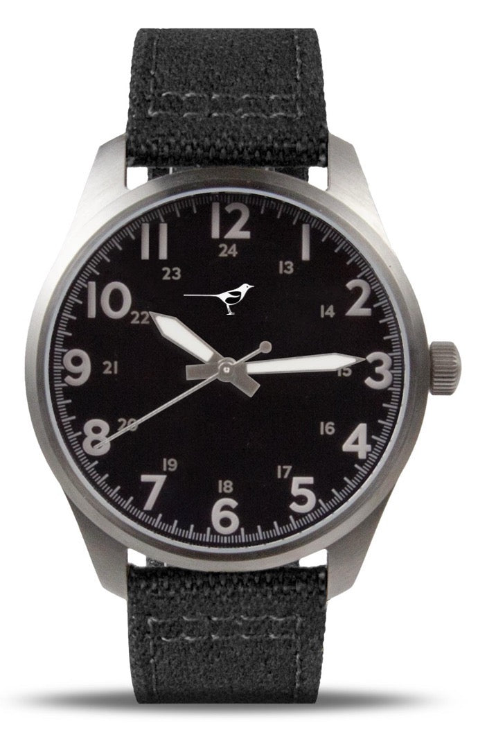 Plainsman Black - Swiss Ronda Quartz Field Watch