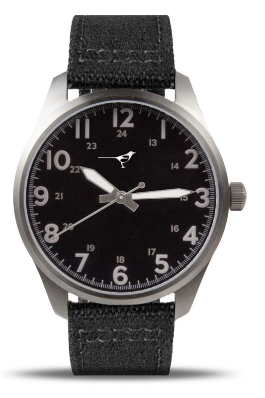Plainsman Black - Swiss Ronda Quartz Field Watch