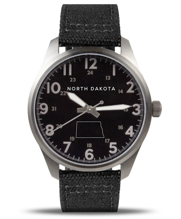 North Dakota Black - Swiss Ronda Quartz Field Watch (Copy)