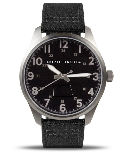 North Dakota Black - Swiss Ronda Quartz Field Watch (Copy)