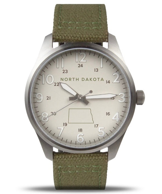 North Dakota Green - Swiss Ronda Quartz Field Watch